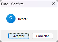 Con F5 hacemos Reset al Spectrum. Confirmar con ratón o tecla espacio.