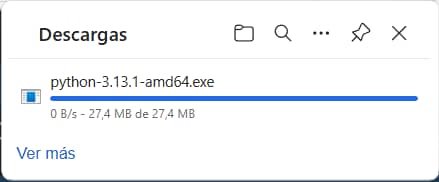 Descargando ejecutable instalador.